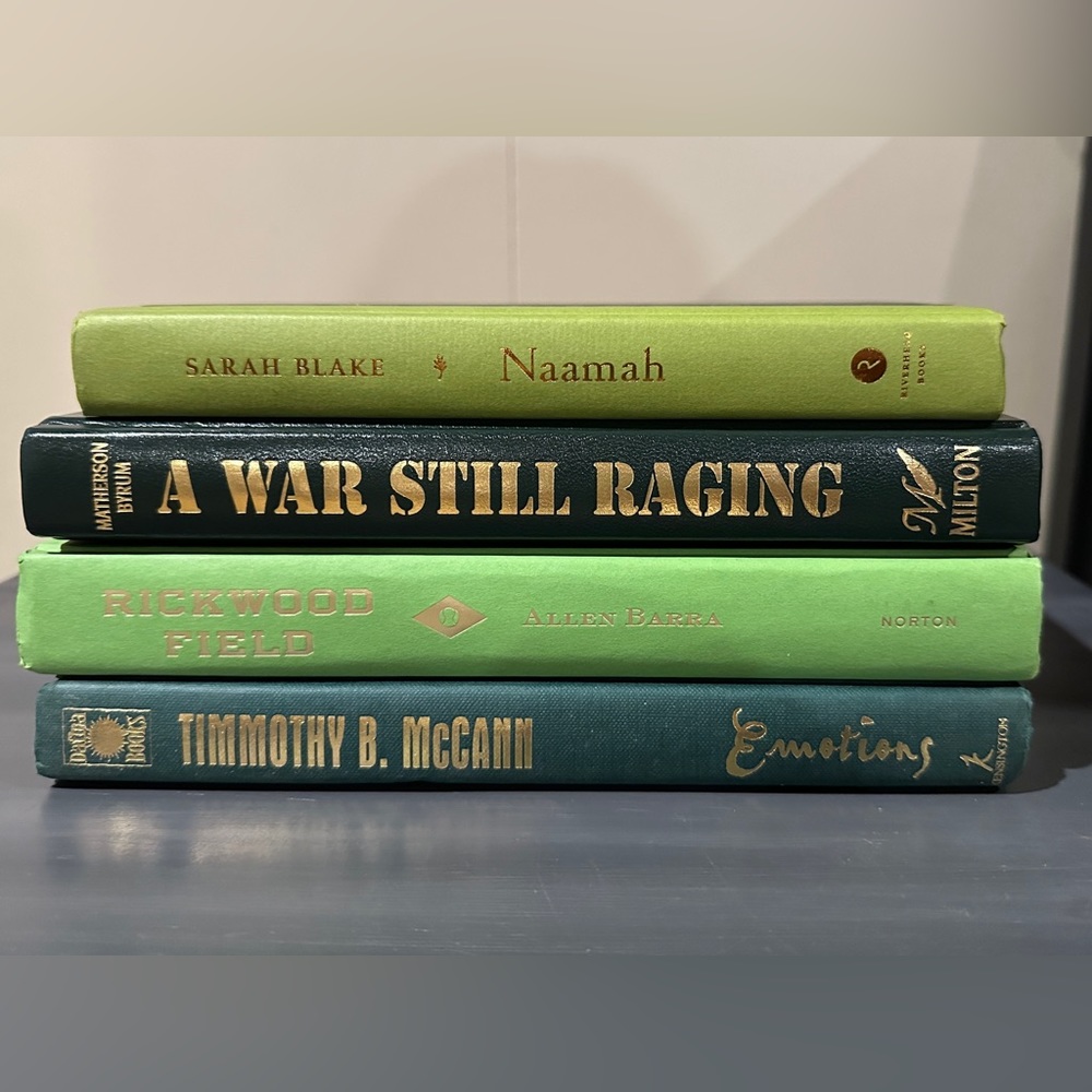 Set of Color-Coordinated Green Hardback Books